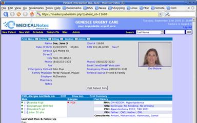 EMedicalNotes Edit Patient Info