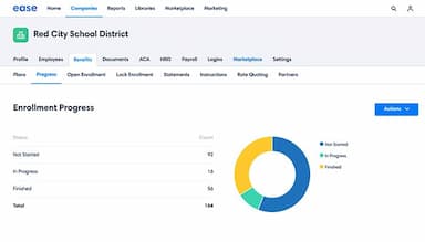 Ease Enrolment Progress Dashboard