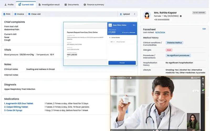 Easy-Clinic current visit
