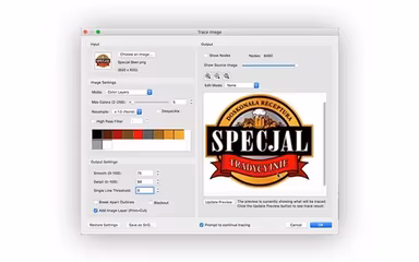 Easy Cut Studio Image Tracing