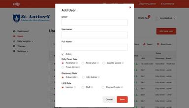 Edly Easily add users and define user roles using Admin Panel