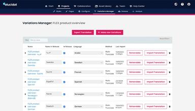 Elucidat Seamlessly translate content into multiple languages using Elucidat's translation suite, which includes Auto Translate and Glossary features
