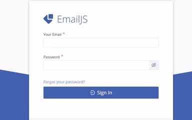 EmailJS Sign In
