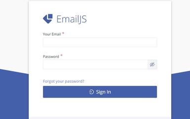 EmailJS Sign In