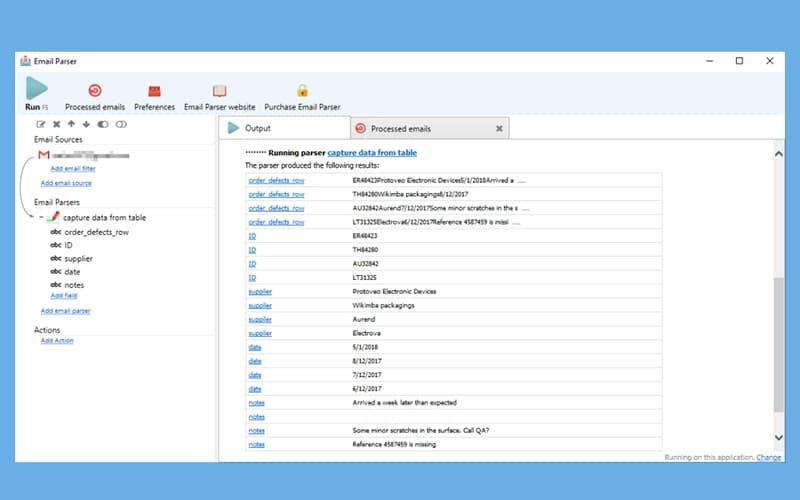 Email Parser Extracting Data