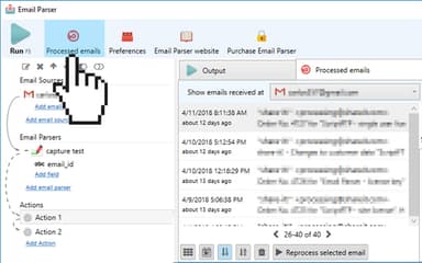 Email Parser Processed Emails