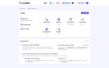 Emailable See Your Deliverability Summary In Main Admin Panel