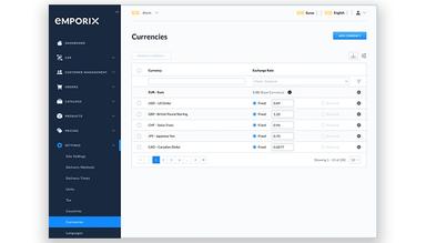 Emporix Management Dashboard