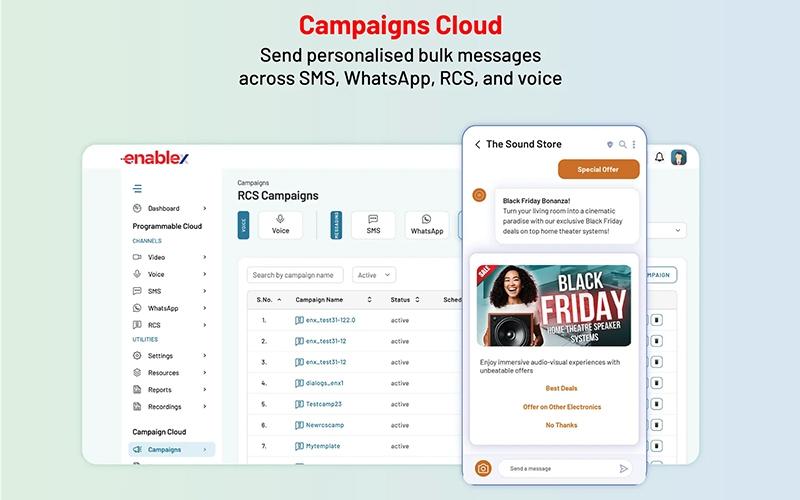 EnableX Messaging And Campaign Portal