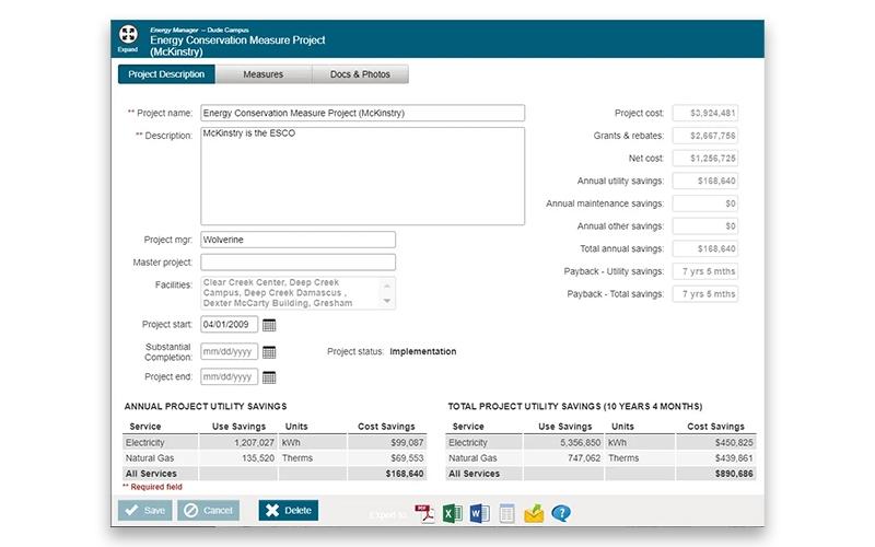 Energy Manager Capital Project