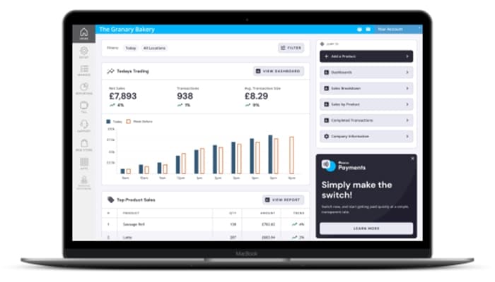 Epos Now Reactive real time reporting
