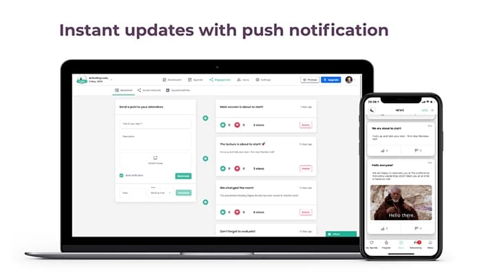 Eventee Real Time Push Notifications for Attendees