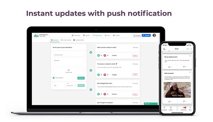 Eventee Real Time Push Notifications for Attendees