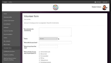 Eventival Volunteer form