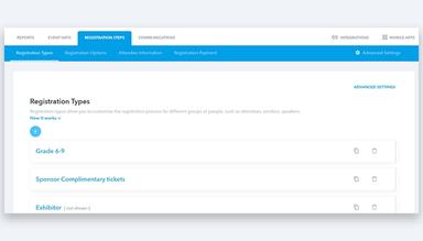 Eventleaf Create registration process