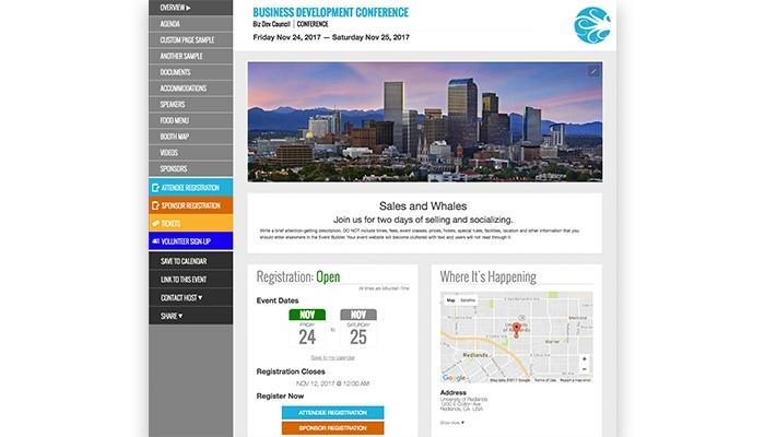 Eventsquid Website creation