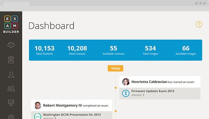 ExamBuilder dashboard