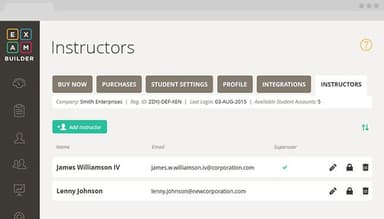 ExamBuilder instructors