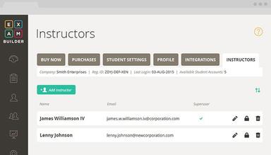 ExamBuilder instructors