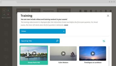 ExamBuilder training