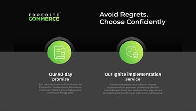 Expedite Commerce Avoid Regrets Choose Confidently