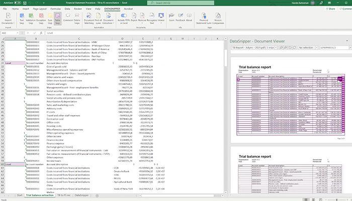 DataSnipper Extract Tabular Data