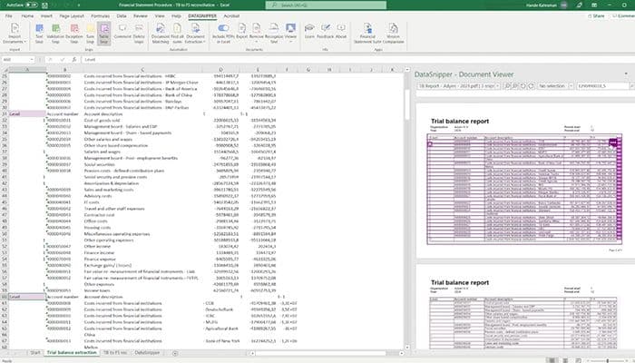 DataSnipper Extract Tabular Data