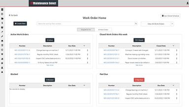 FTMaintenance Work Order Home