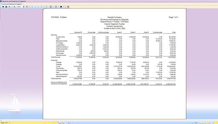 Fund EZ Software Custom reports for multiple funds
