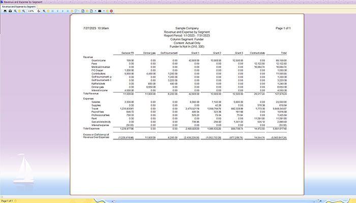 Fund EZ Software Custom reports for multiple funds
