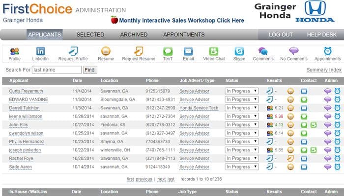 Candidate Dashboard
