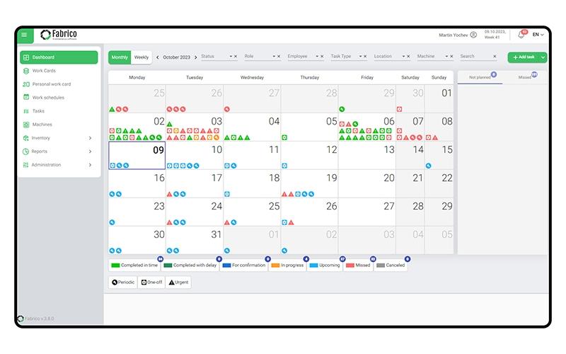 Fabrico Dashboard