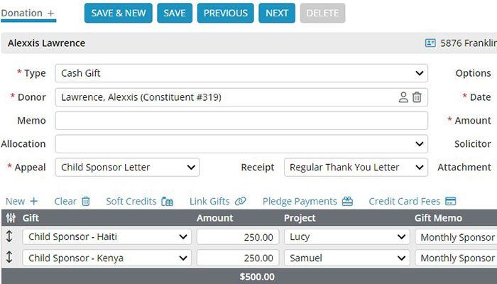 FastFund Software Suite Donation Transaction