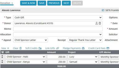 FastFund Software Suite Donation Transaction