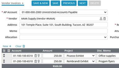 FastFund Software Suite Vendor Invoice Allocation
