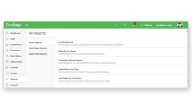 FieldEdge Sales Report