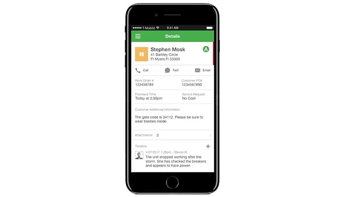FieldEdge Work Order Details