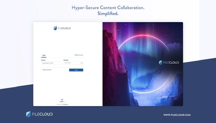 FileCloud Software Login Page