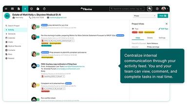 Filevine Keeping Track Of All Activities
