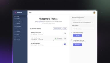 Fireflies software Dashboard-Home
