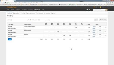 Firm Central Time entry