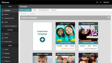 Flipcause Campaign dashboard