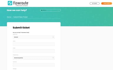 Flowroute Submit Ticket