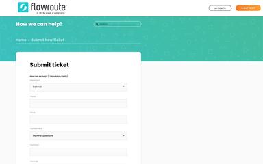 Flowroute Submit Ticket