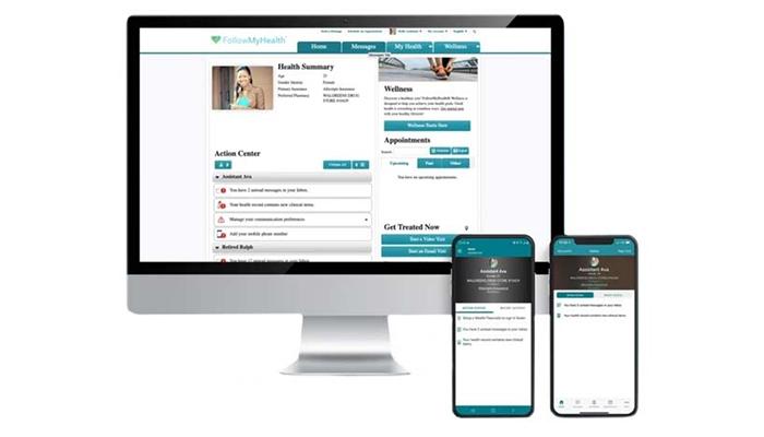 FollowMyHealth Desktop and Mobile View