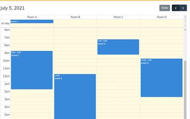 FullCalendar Events Schedule