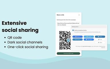 FundRazr Extensive Social Sharing
