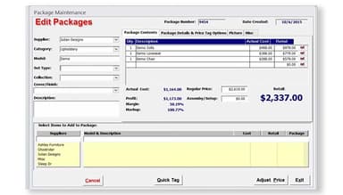 Furniture Wizard package maintenance