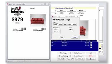 Furniture Wizard tags/labels