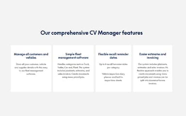 GDS CV Manager Features